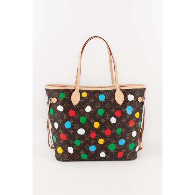 Louis Vuitton x Yayoi Kusama Neverfull Leather Bag, 2023 In Excellent Condition For Sale In SAINT-OUEN-SUR-SEINE, FR