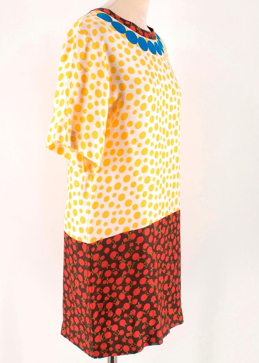 Louis Vuitton x Yayoi Kusama Silk Monongram Dotted Dress

-From the 2012 Collaboration with the legendary artist, this piece mixes seamlessly the houses iconic monogram with the signature Kusamas dotted print   
-Made of silk lightweight fabric