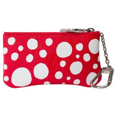 Used Louis Vuitton x Yayoi Kusama purse in red/white calf leather, SHW