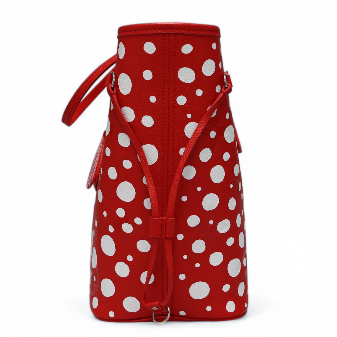 Red Louis Vuitton x Yayoi Kusama tote bag For Sale