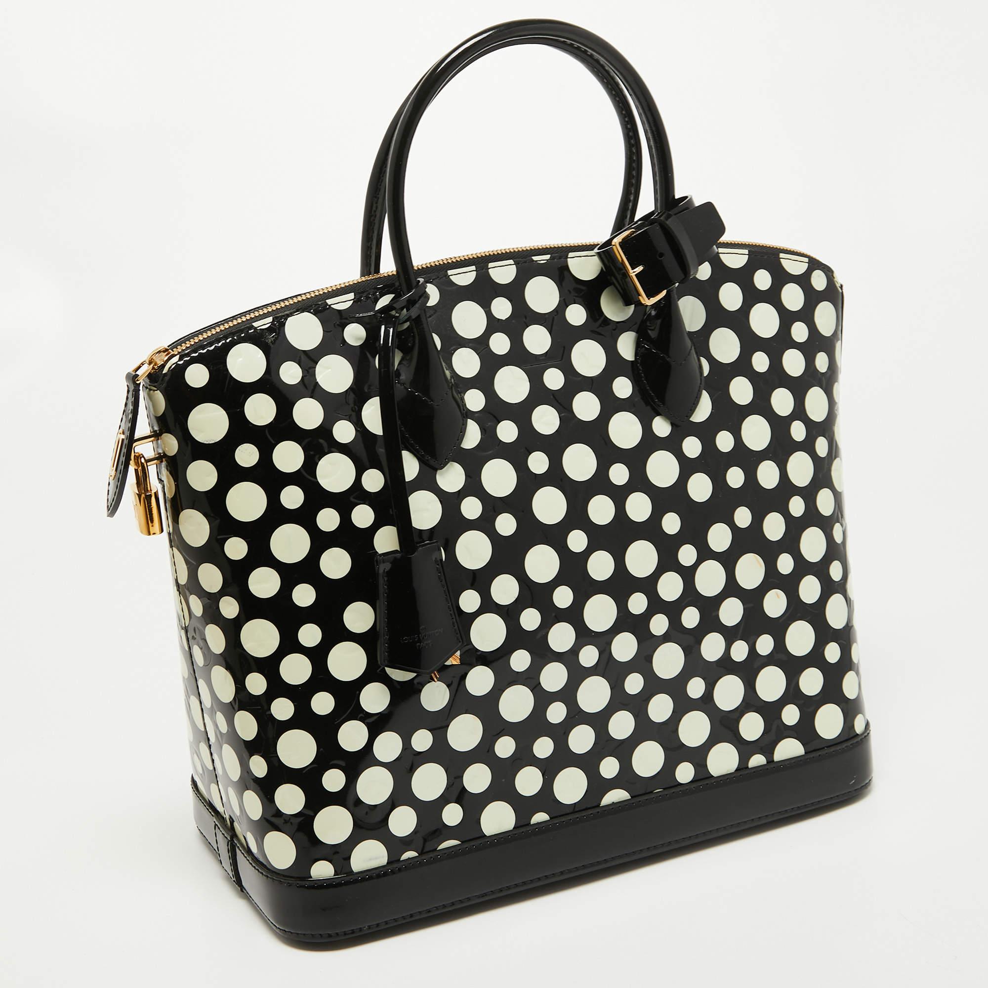 Louis Vuitton x Yayoi Kusama Vernis Infinity Dots Lockit MM Bag 9