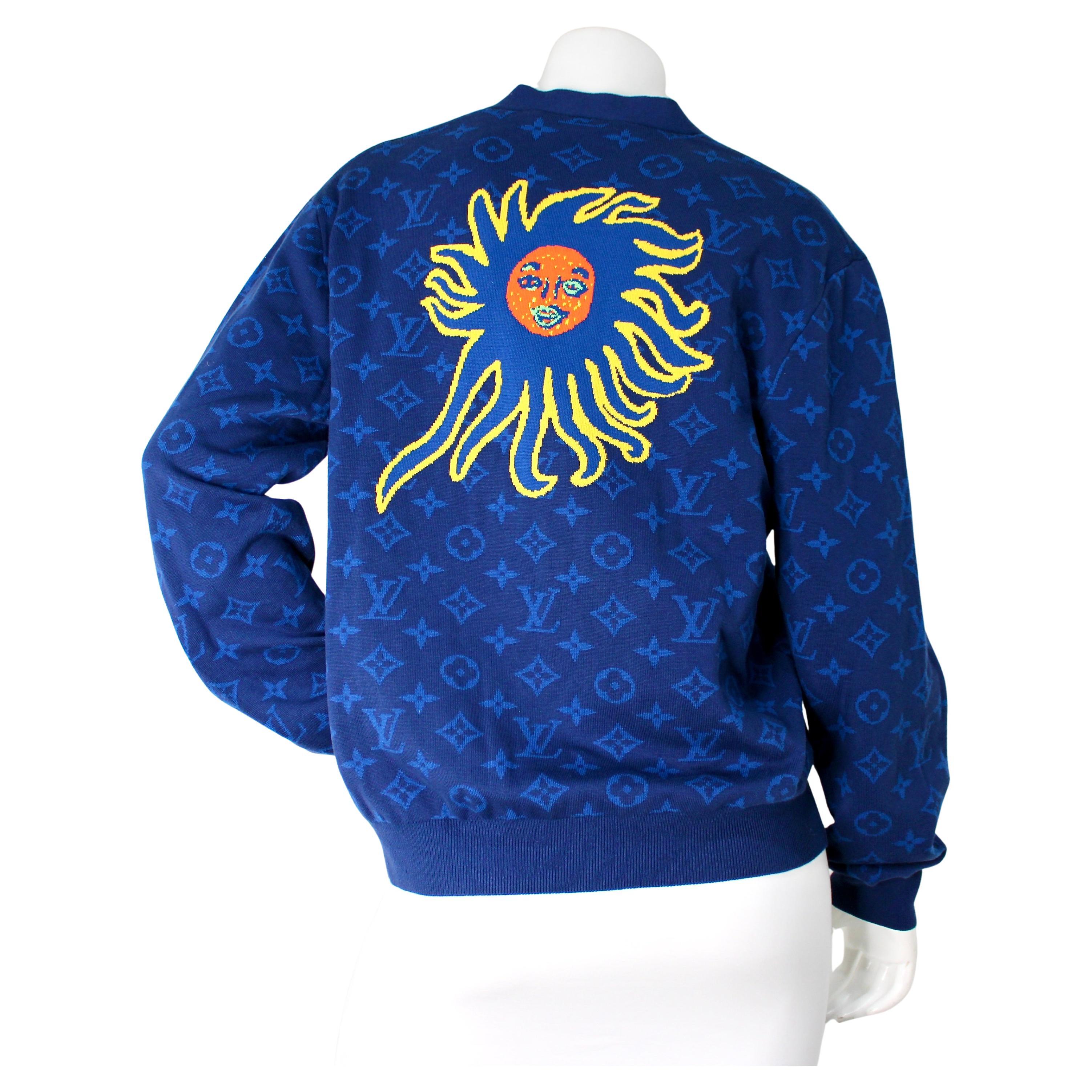 Louis Vuitton x Yayoi Kusuma Blue Monogram Sun Graphic Cardigan