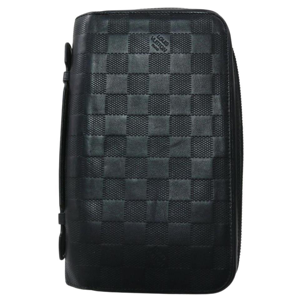Louis Vuitton XL Black Damier Infini Leather Atoll Wallet Organizer Travel862884