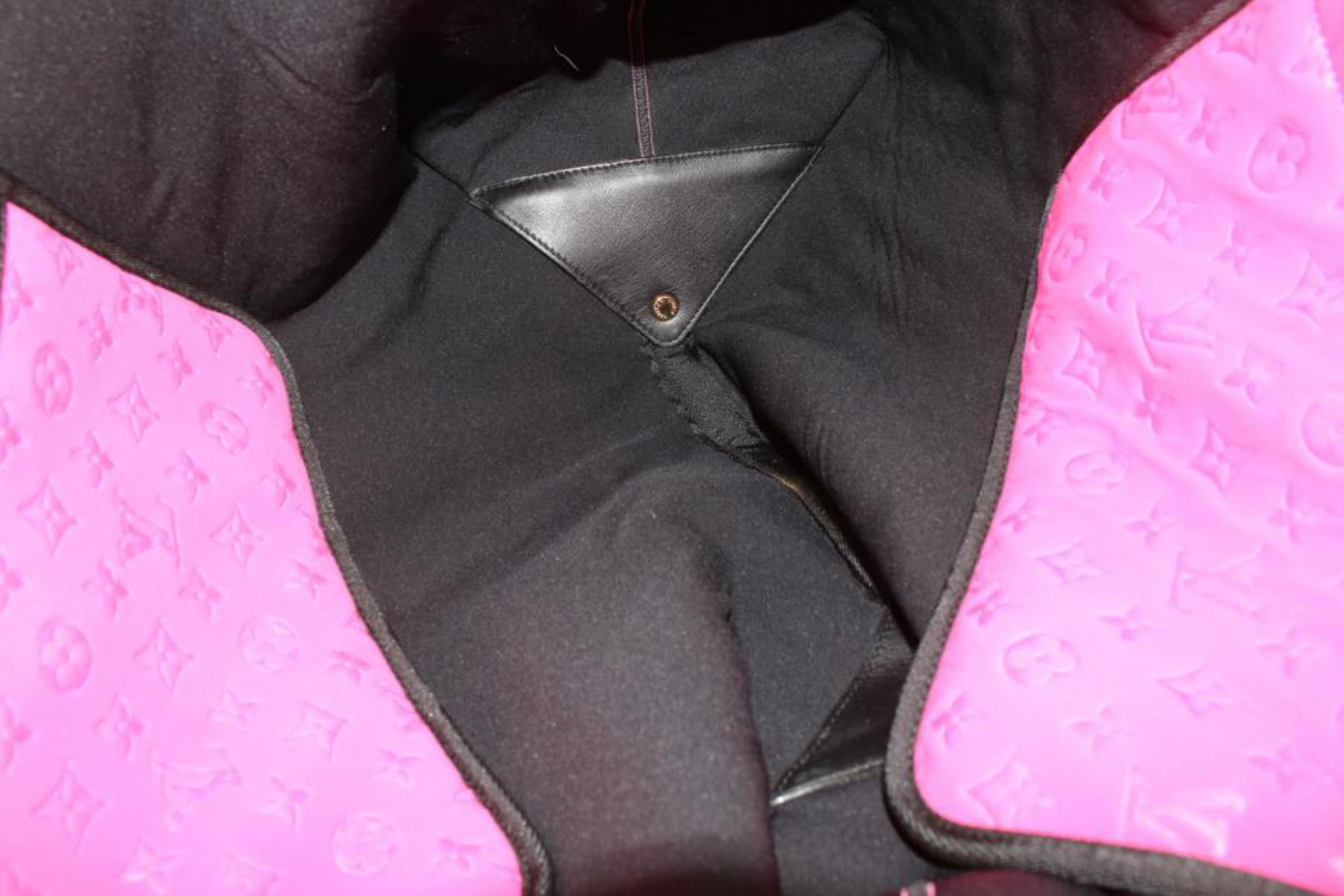 Women's Louis Vuitton XL Fuchsia Pink Scuba Neverfull GM Neoprene Tote Bag 40lz54s