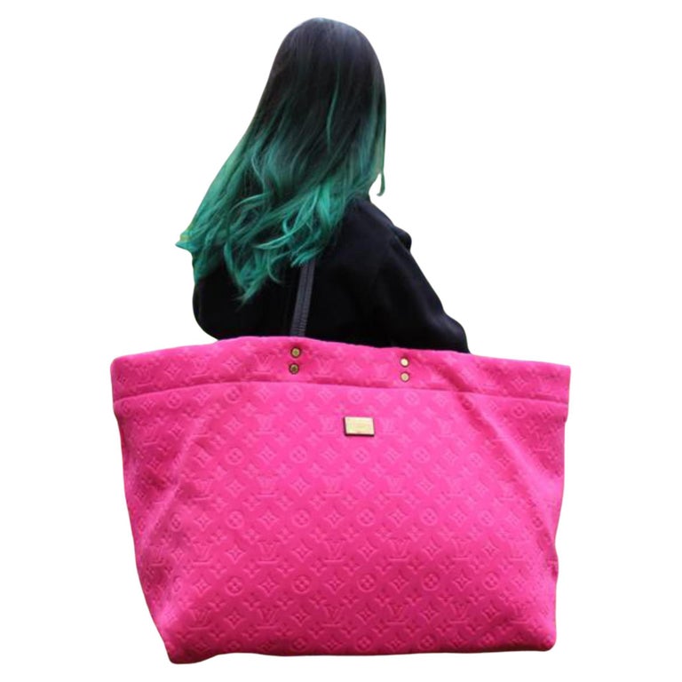 Louis Vuitton XL Fuchsia Pink Scuba Neverfull GM Neoprene Tote Bag 40lz54s  For Sale at 1stDibs