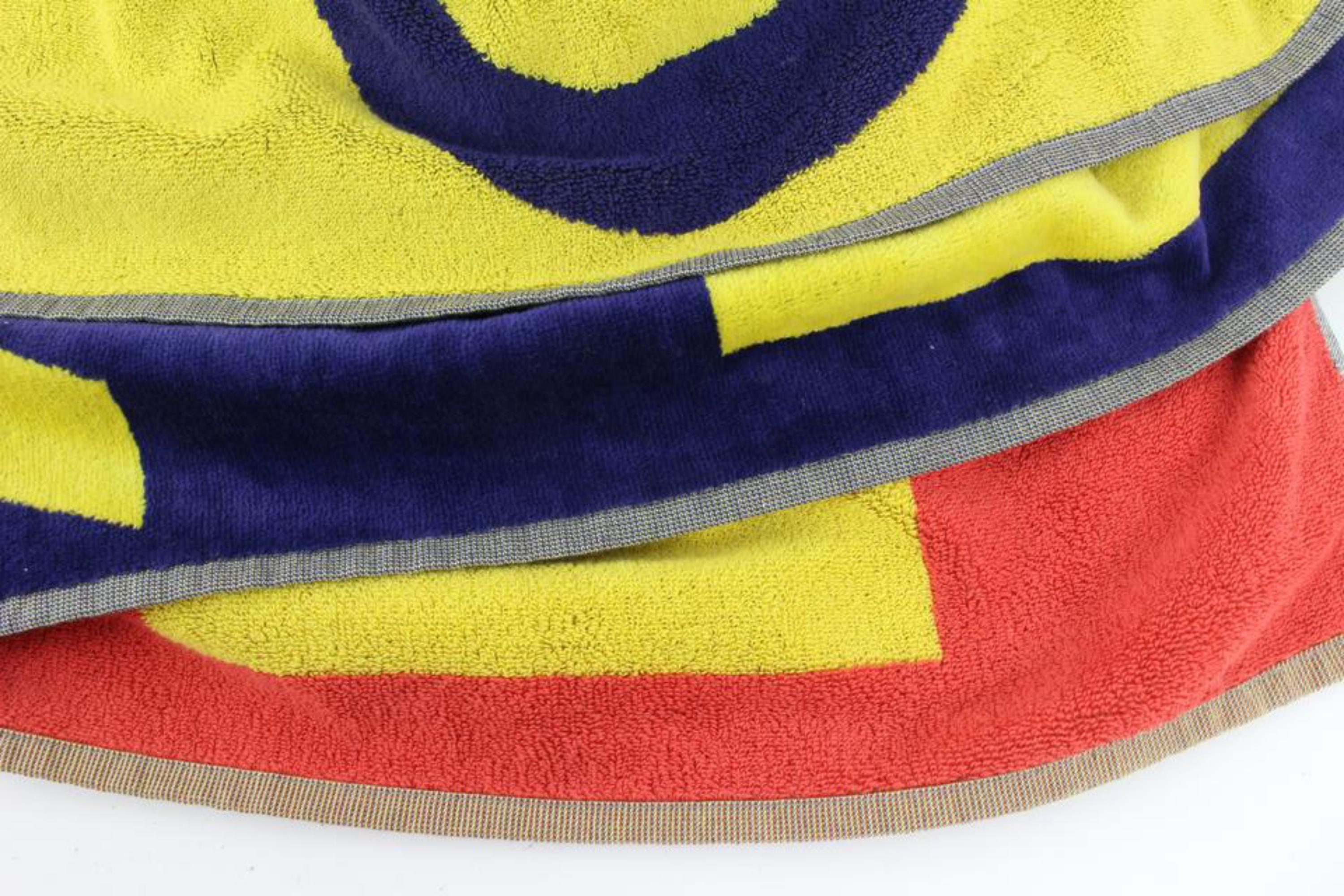 Louis Vuitton XL Huge Blue x Yellow x Red 2003 Auckland LV Cup Towel Throw  For Sale 6