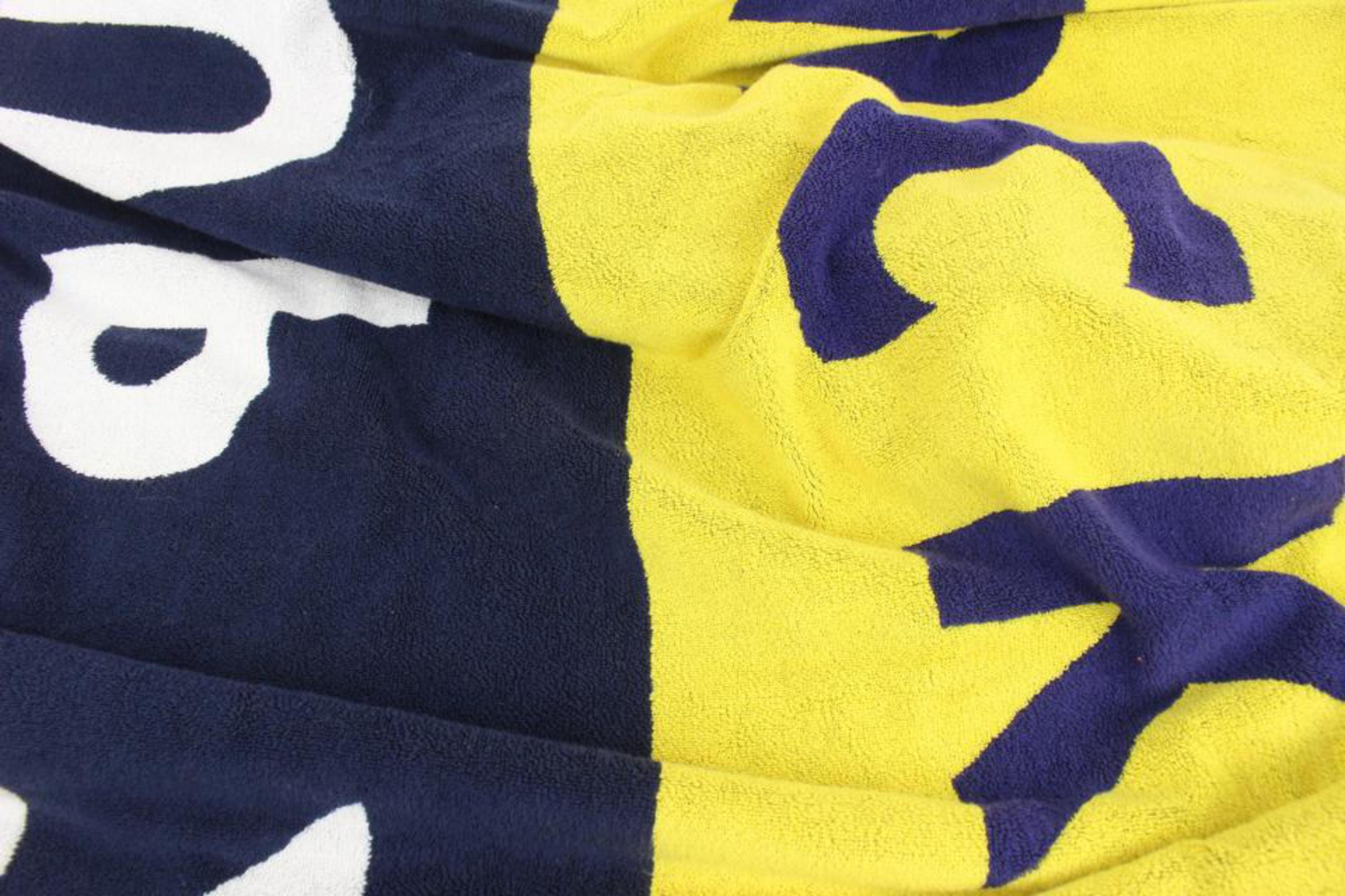 Louis Vuitton XL Huge Blue x Yellow x Red 2003 Auckland LV Cup Towel Throw  For Sale 7