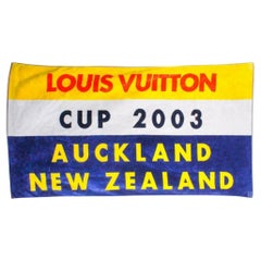 Louis Vuitton XL Huge Blue x Yellow x Red 2003 Auckland LV Cup Towel Throw 