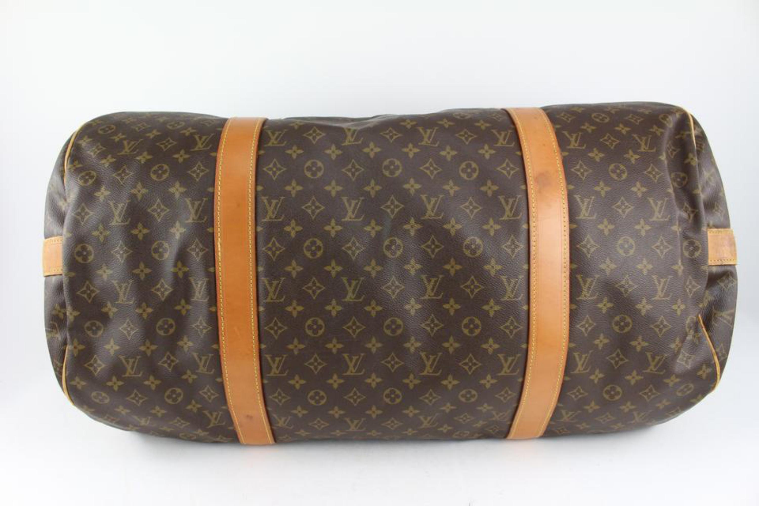 Louis Vuitton XL Monogram Keepall Sac Polochon 70 Boston Duffle Bag 1027lv6 In Good Condition In Dix hills, NY