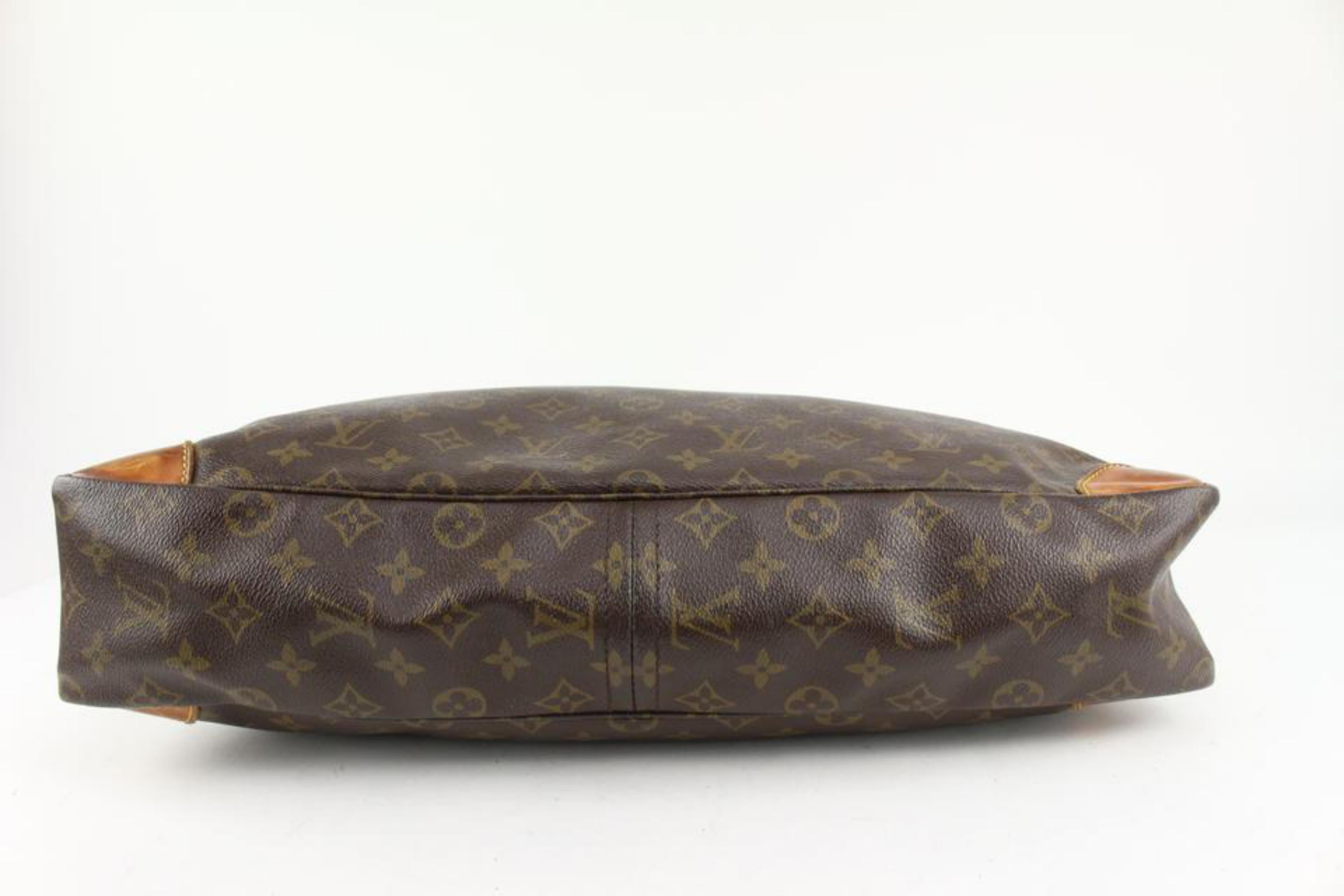 Brown Louis Vuitton XL Monogram Sac Ballade Promenade Zip Hobo Shoulder Bag 1026lv51