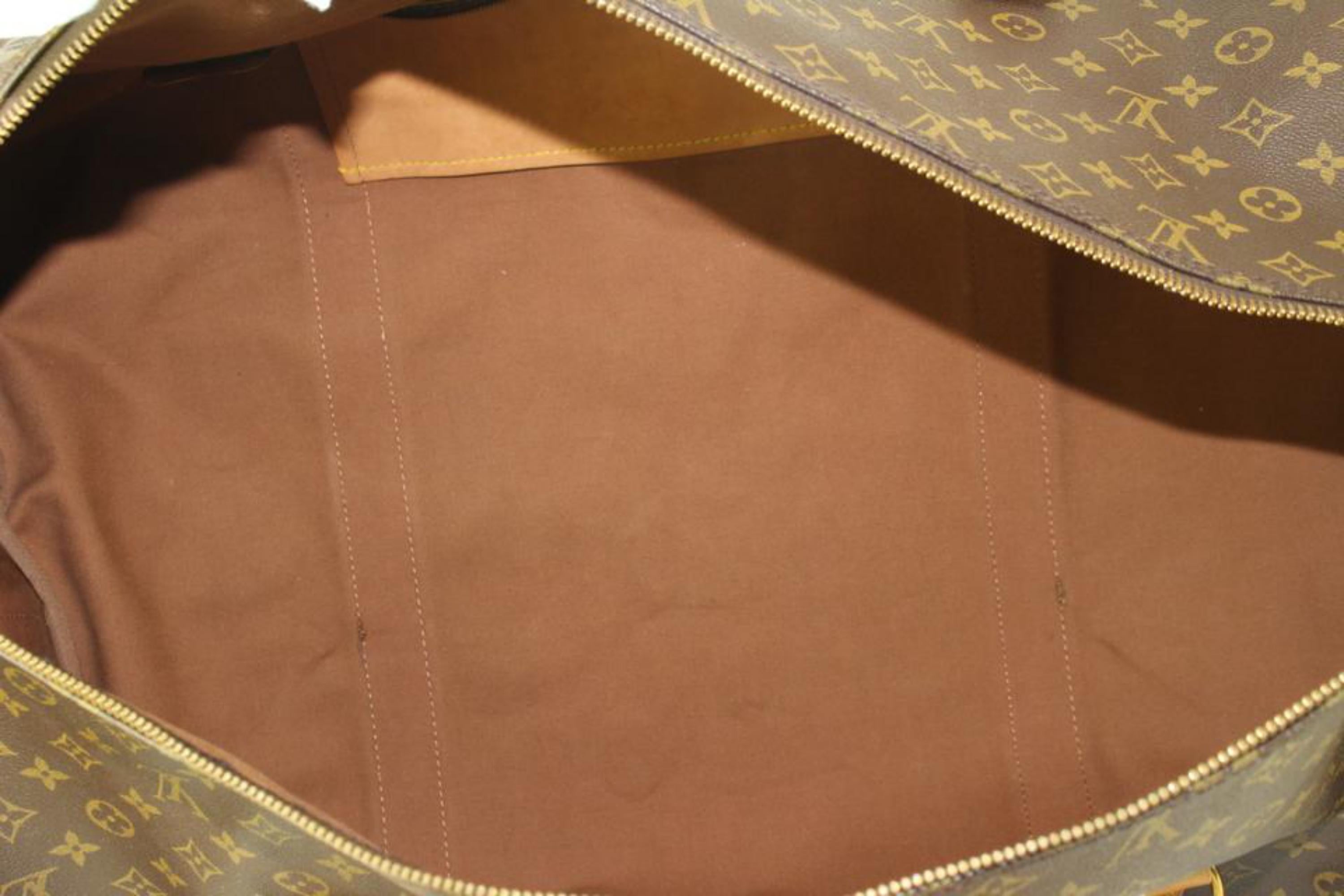 Louis Vuitton XL Monogram Sac Polochon 70 Bandouliere Keepall 16LV1104 im Angebot 6