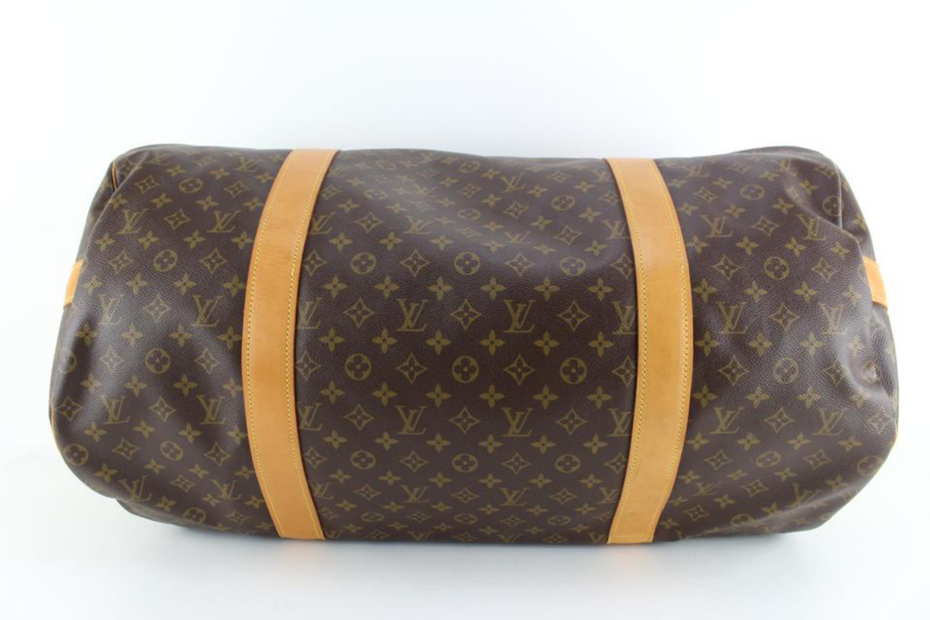 Louis Vuitton XL Monogram Sac Polochon 70 Bandouliere Keepall 48lk811s In Good Condition In Dix hills, NY