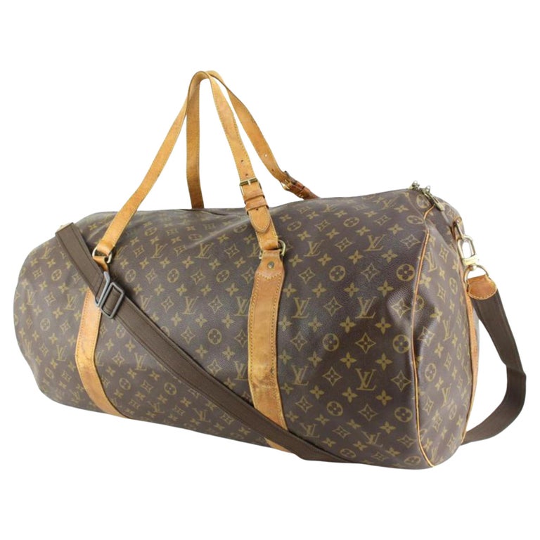 Louis Vuitton XL Monogram Sac Polochon 70 Keepall Bandouliere 64lz429s For  Sale at 1stDibs