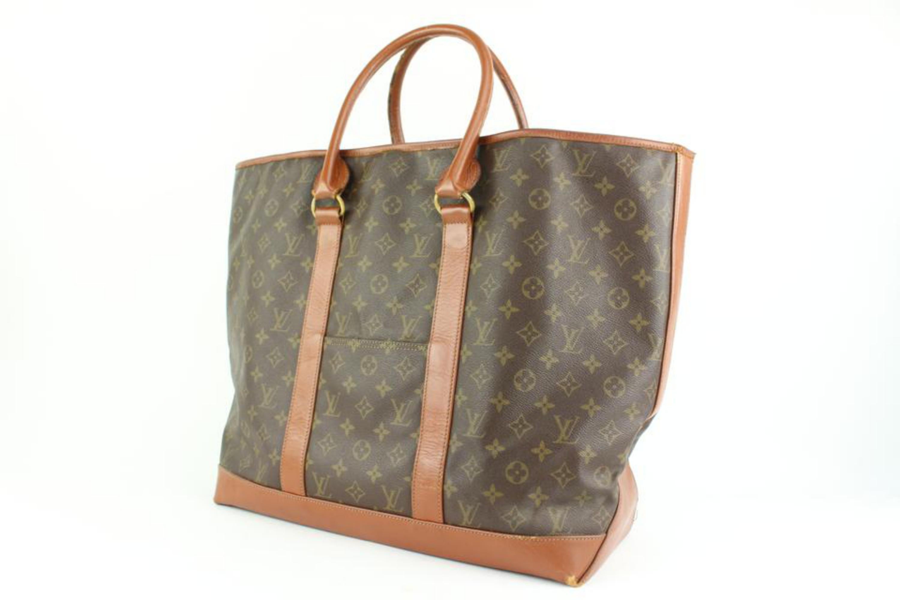 Louis Vuitton XL Monogram Sac Weekend GM Tote Bag 113lv53
Date Code/Serial Number: 824
Made In: France
Measurements: Length:  22