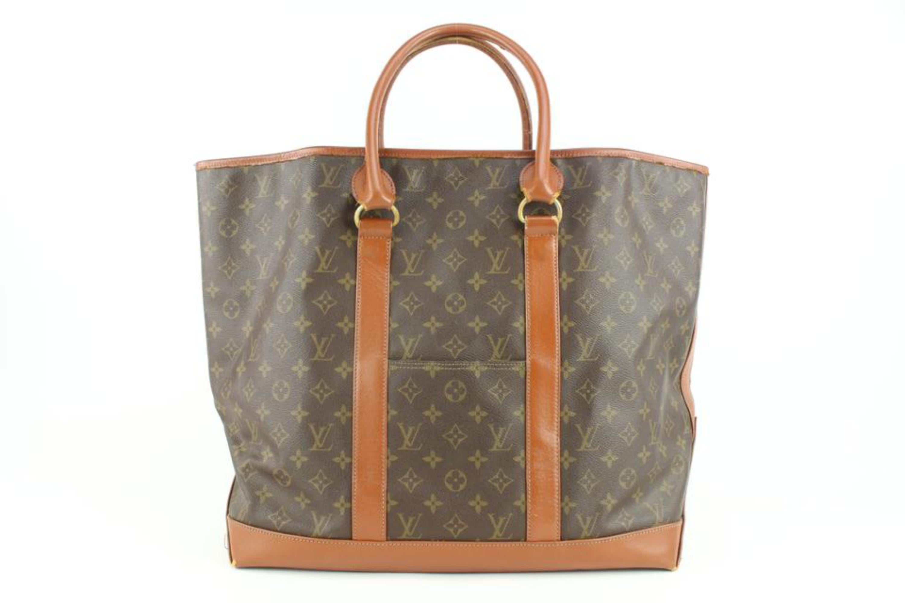 Louis Vuitton XL Monogram Sac Weekend GM Tote Bag 113lv53 In Good Condition In Dix hills, NY