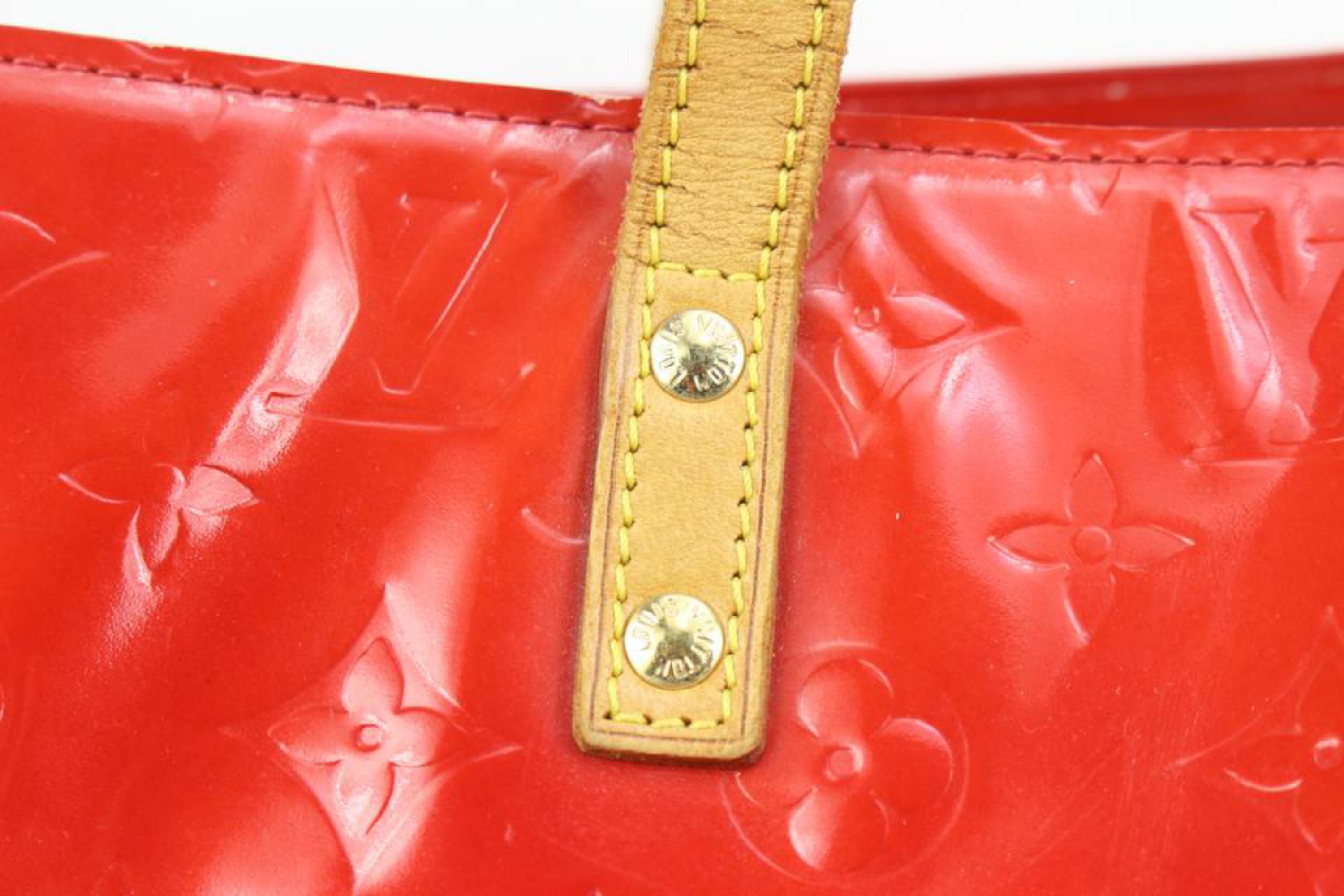 Louis Vuitton XL Red Monogram Vernis Reade GM Tote Bag 91lk317s 3