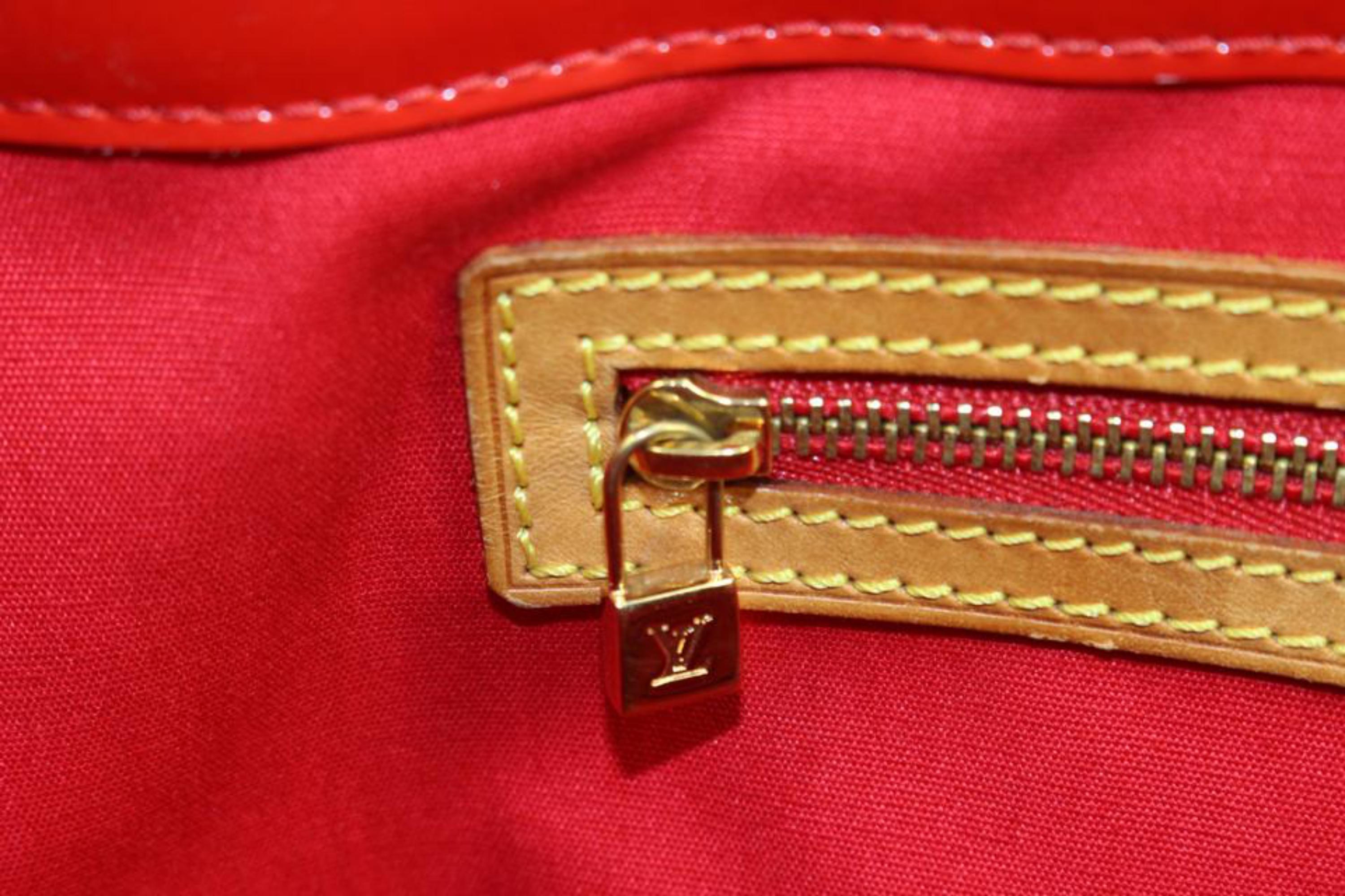 Louis Vuitton XL Red Monogram Vernis Reade GM Tote Bag 91lk317s 1