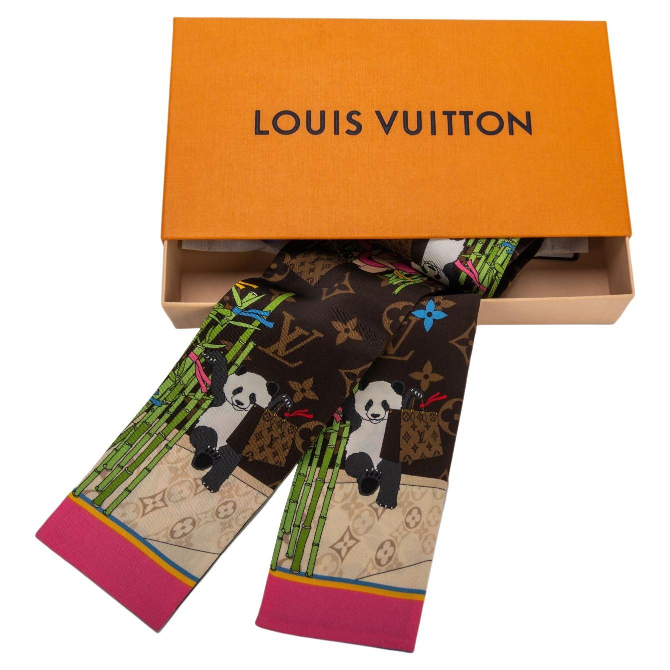Louis Vuitton Xmas 2021 Panda Silk Bandeau New For Sale