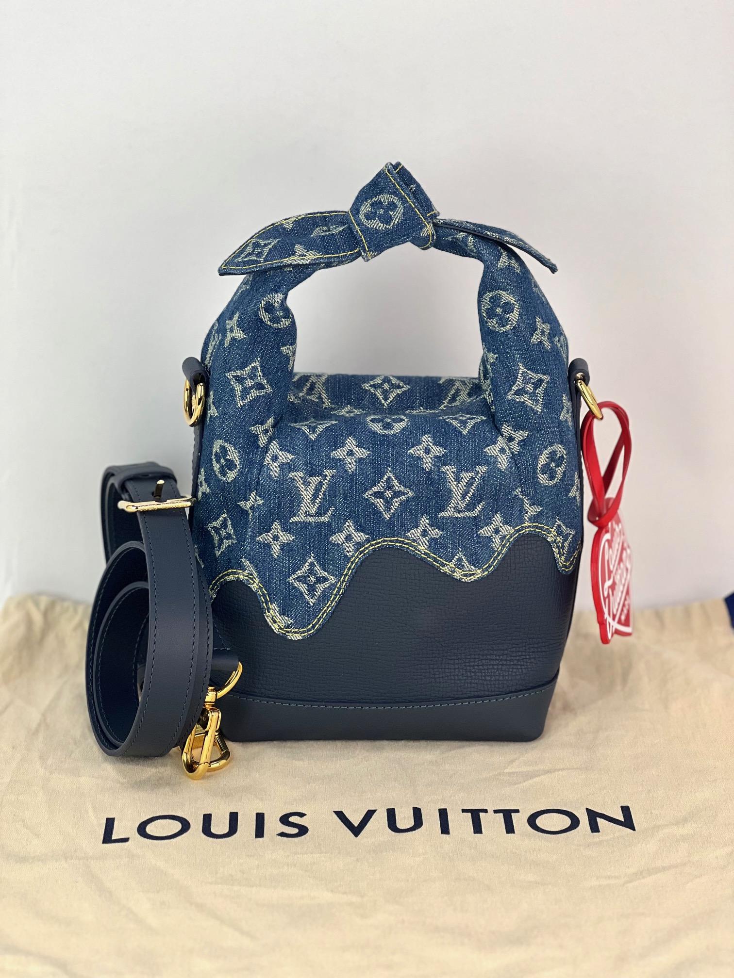 Louis Vuitton XNigo Taurillon Monogram Blue Denim Japanese Cruiser Crossbody Bag 2