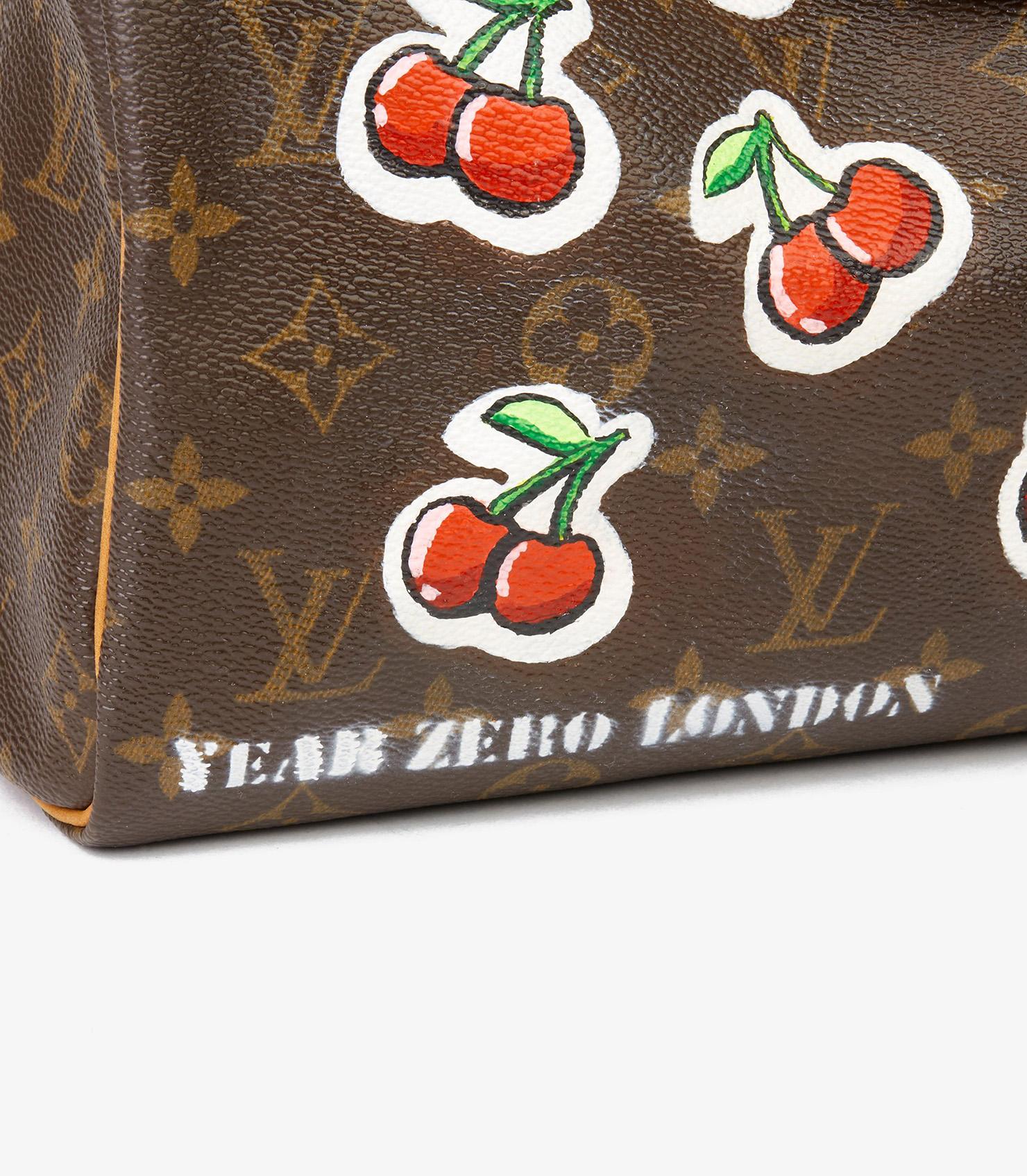 Louis Vuitton Xupes x Year Zero London Handgemalte Kirschen Speedy 30 im Angebot 2