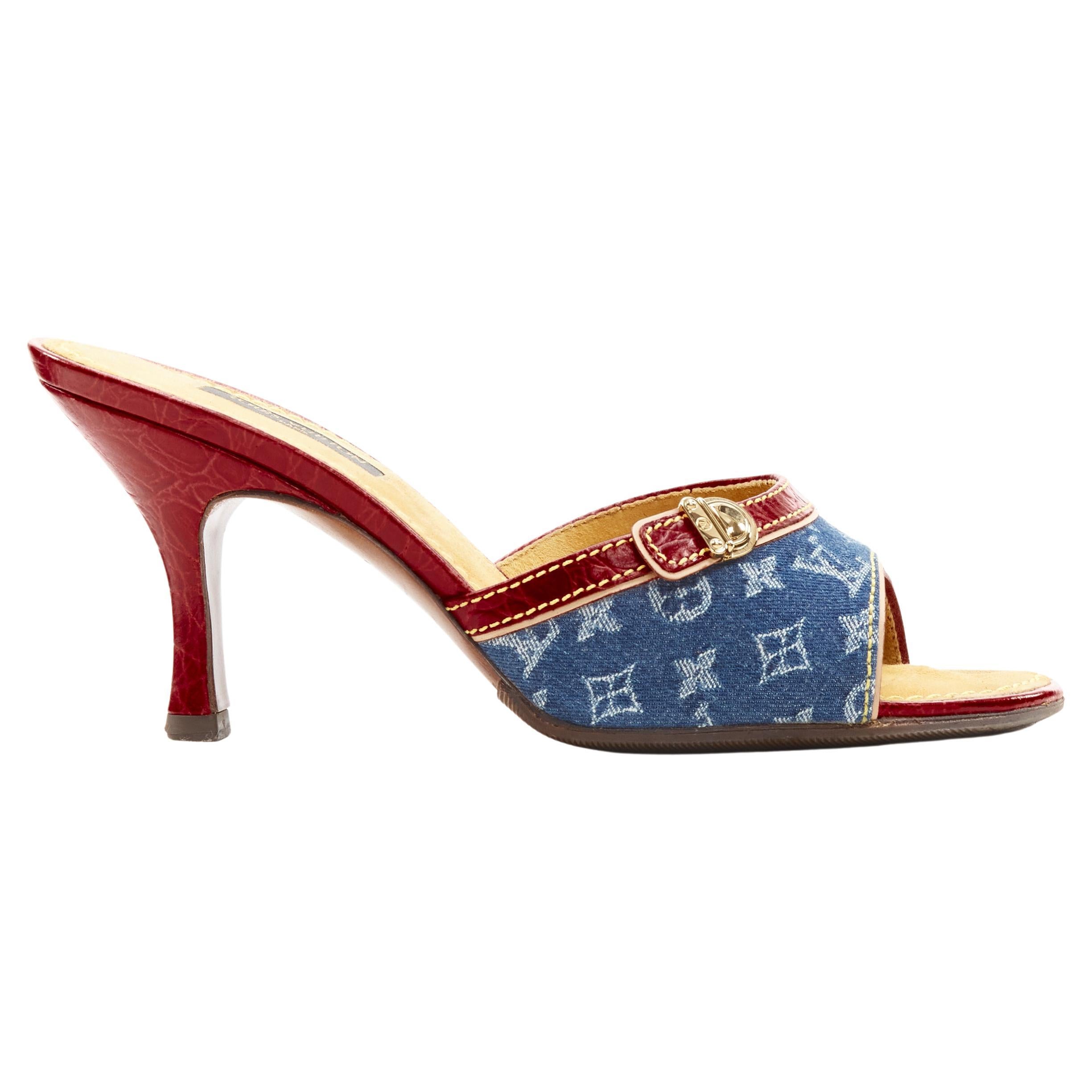 Shop Louis Vuitton Women's Blue High Heel Boots