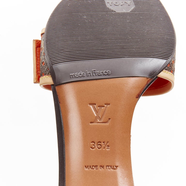 New LOUIS VUITTON LV Monogram Brown STAR POWER High Heel Pumps Shoes 37.5  US 7.5