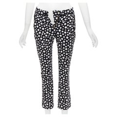 LOUIS VUITTON Yayoi Kusama 2012 Runway black white polka dots high waist pants