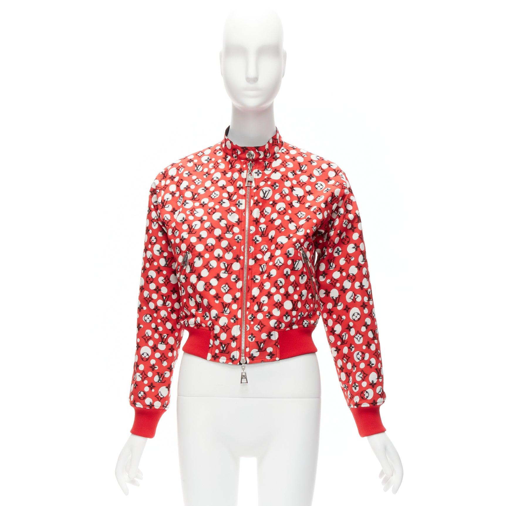 LOUIS VUITTON Yayoi Kusama 2023 Runway Reversible infinity dots bomber FR34 XS 12