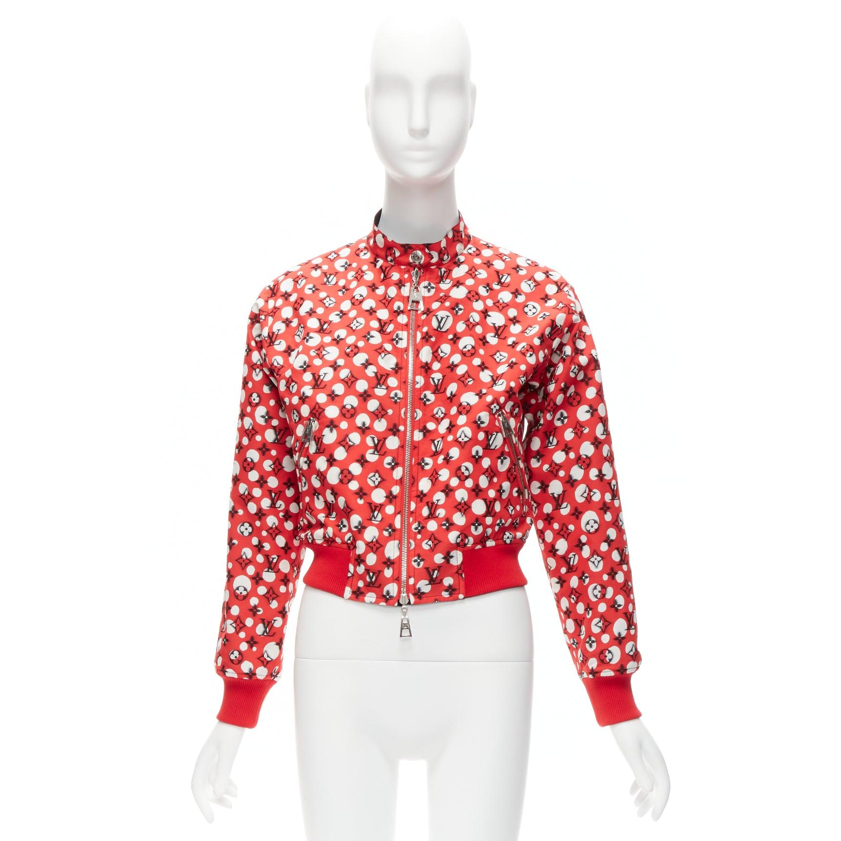 LOUIS VUITTON Yayoi Kusama 2023 Runway Reversible infinity dots bomber FR34 XS For Sale 12