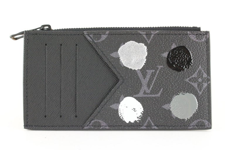 Louis Vuitton Yayoi Kusama Monogram Eclipse Coin Card Holder Zip 4LK0201  For Sale at 1stDibs