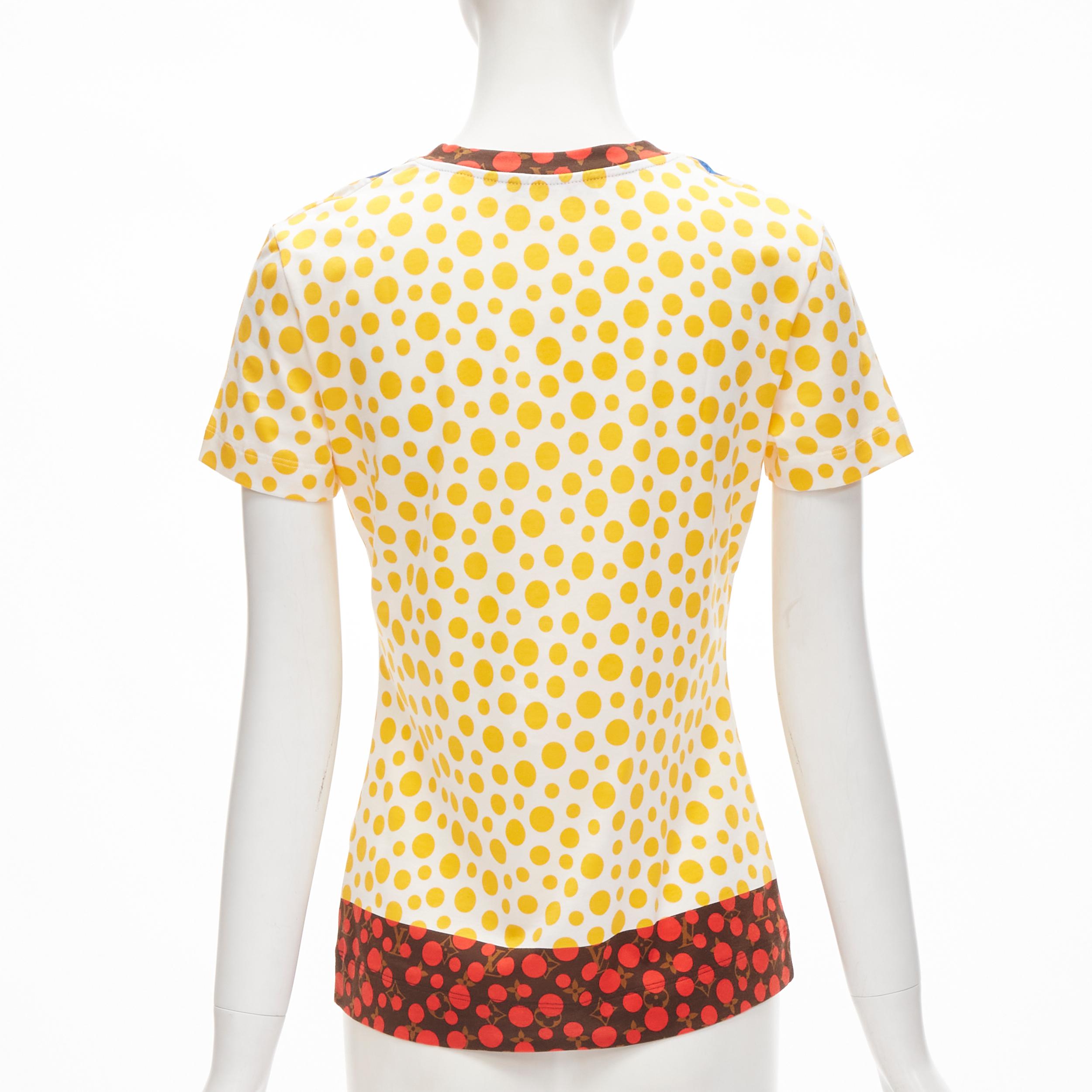 LOUIS VUITTON YAYOI KUSAMA Runway graphic polka dot monogram tshirt S In Excellent Condition In Hong Kong, NT