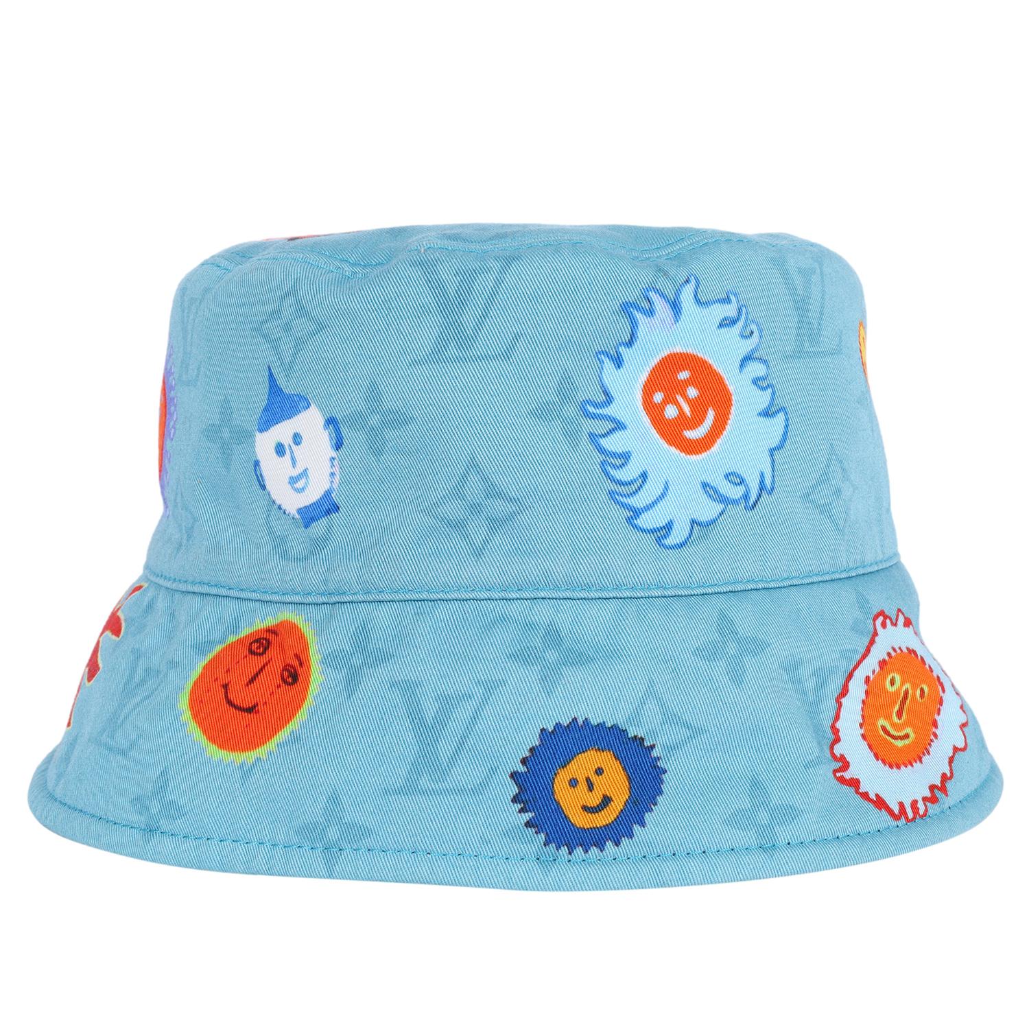Authentique Louis Vuitton x Yayoi Kusma Reversible Faces Bucket Hat.

Sortie en 2023, épuisé dans le monde entier 
Luxueux sergé de coton bleu portant le monogramme 