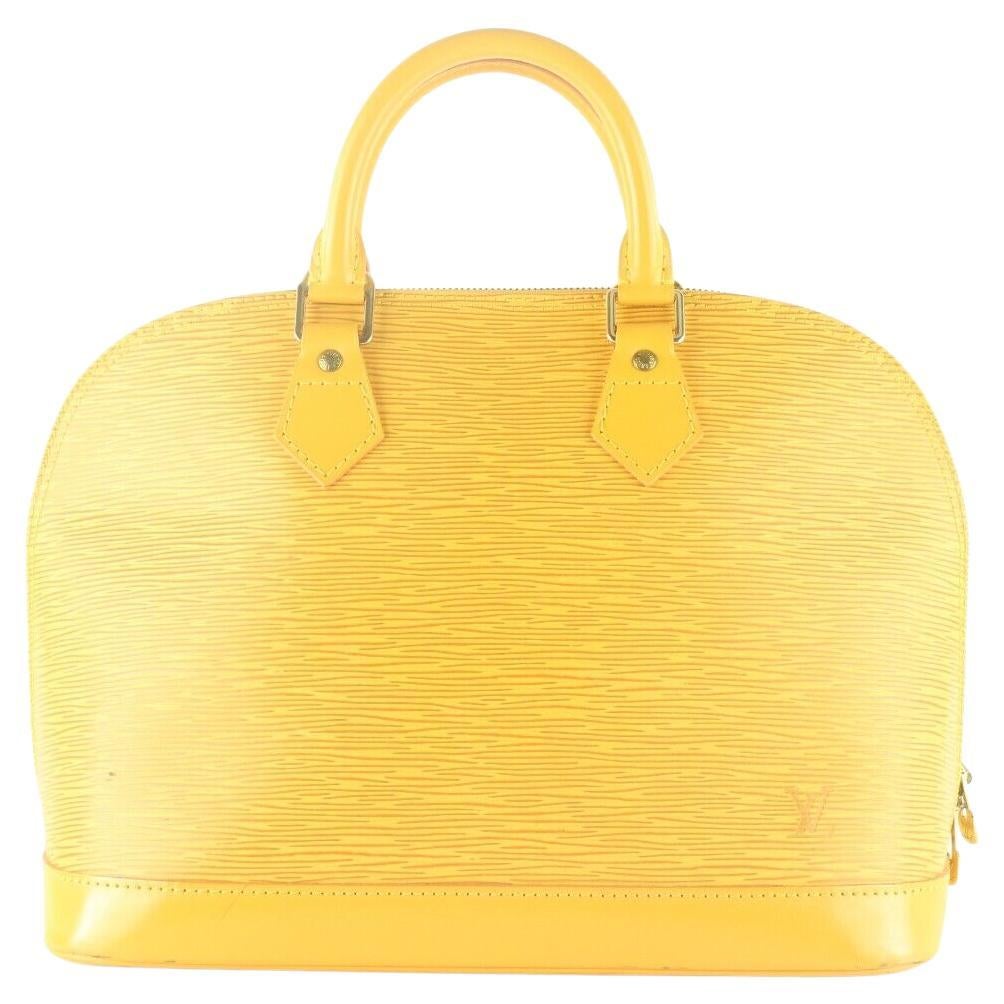 Louis Vuitton Yellow Alma PM Epi Leather 8LV926K For Sale