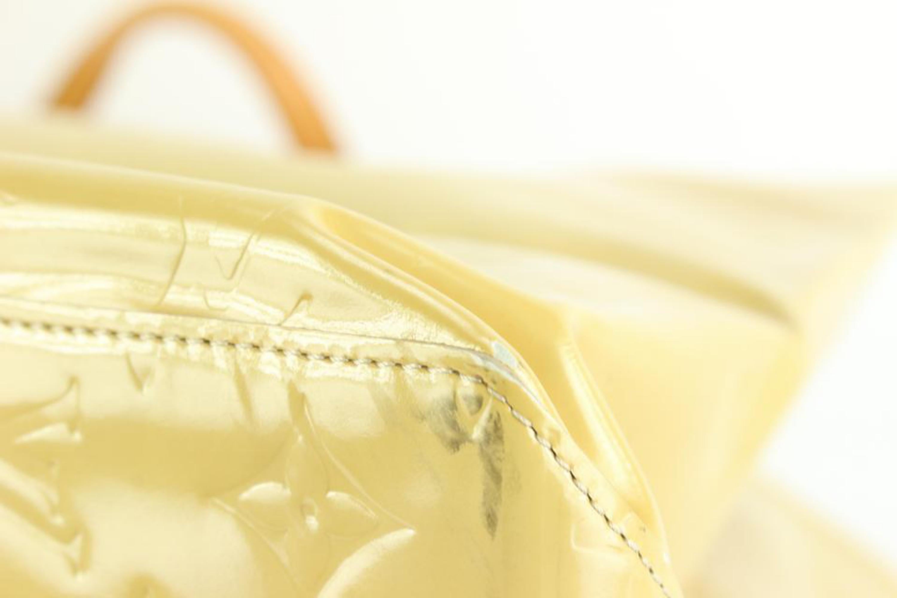 Louis Vuitton Yellow-Beige Monogram Vernis Reade GM Tote Bag 63lk512s For Sale 2