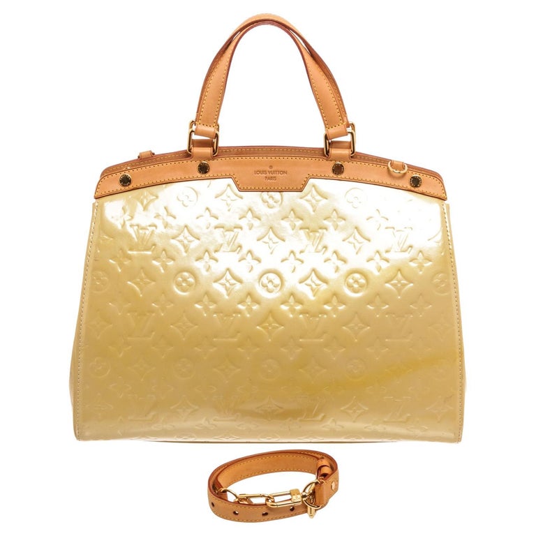 Louis Vuitton Yellow Brea GM Shoulder Bag with material vernis leather,  gold For Sale at 1stDibs