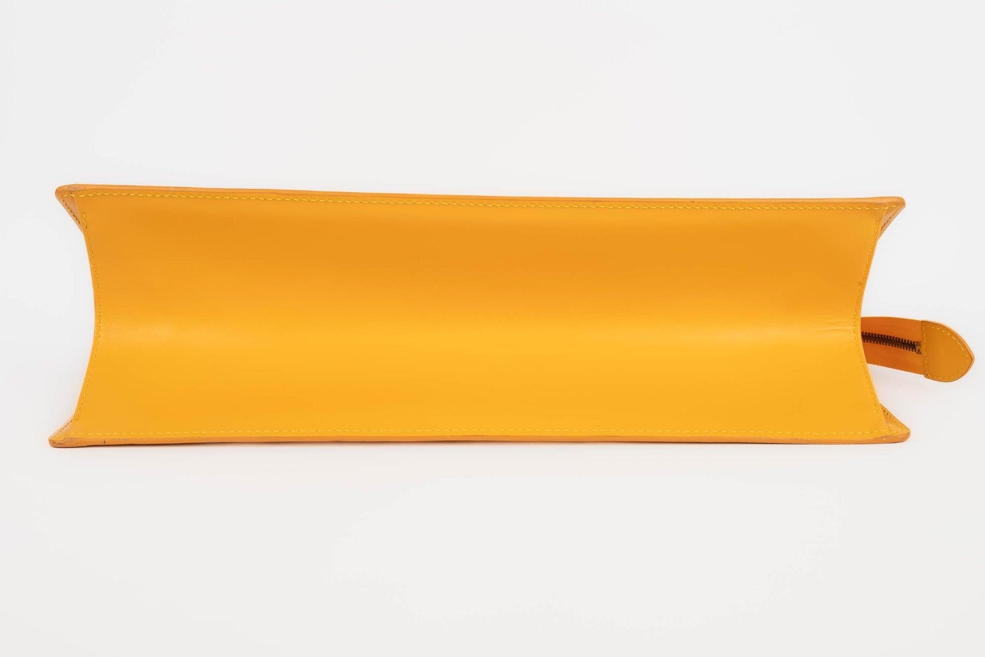 Women's Louis Vuitton Yellow Cob Leather Baguette Bag, 1997