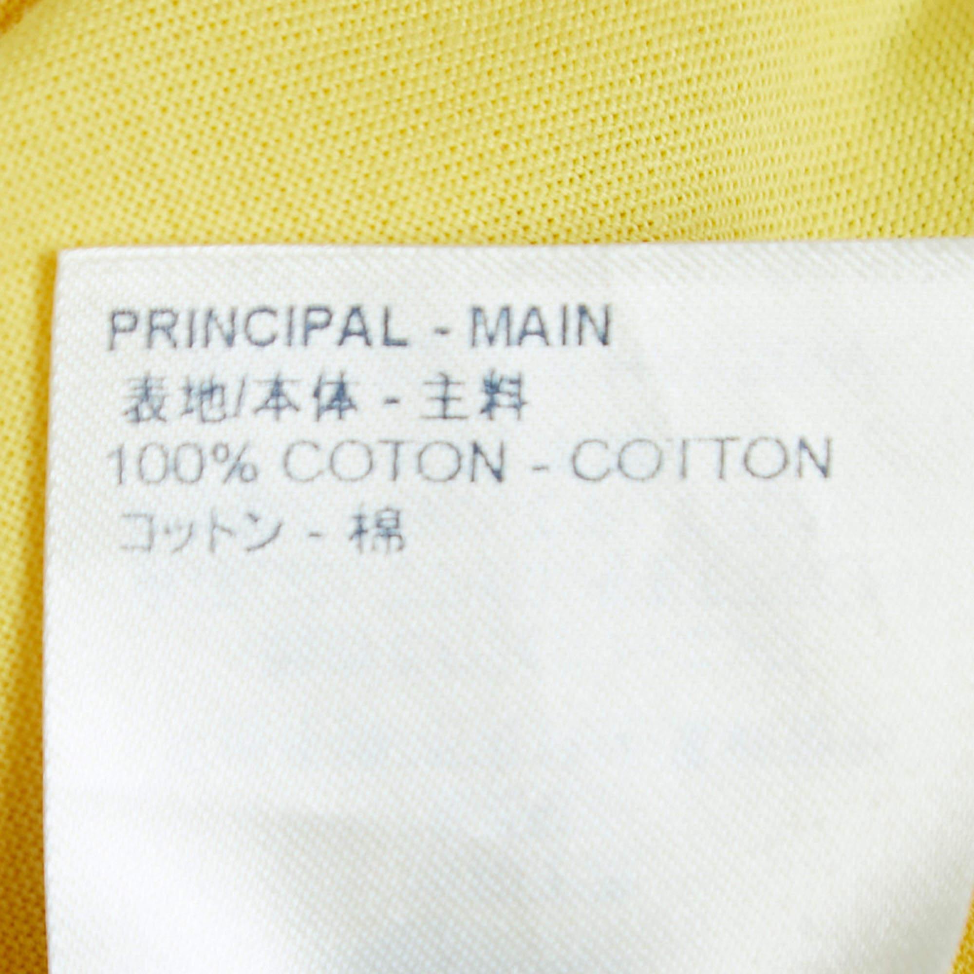 Louis Vuitton Yellow Cotton Crewneck T-Shirt S In Good Condition In Dubai, Al Qouz 2