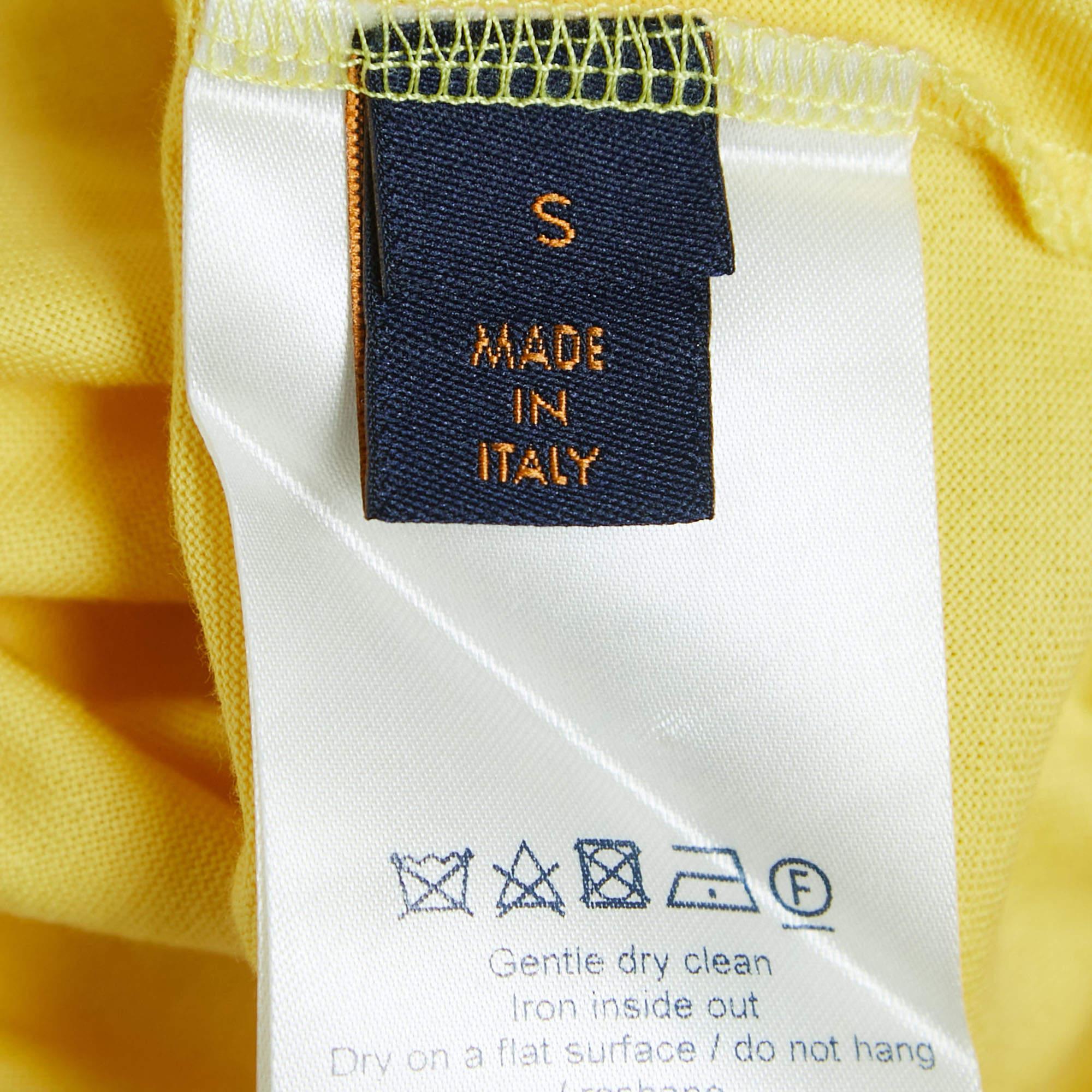 Men's Louis Vuitton Yellow Cotton Crewneck T-Shirt S