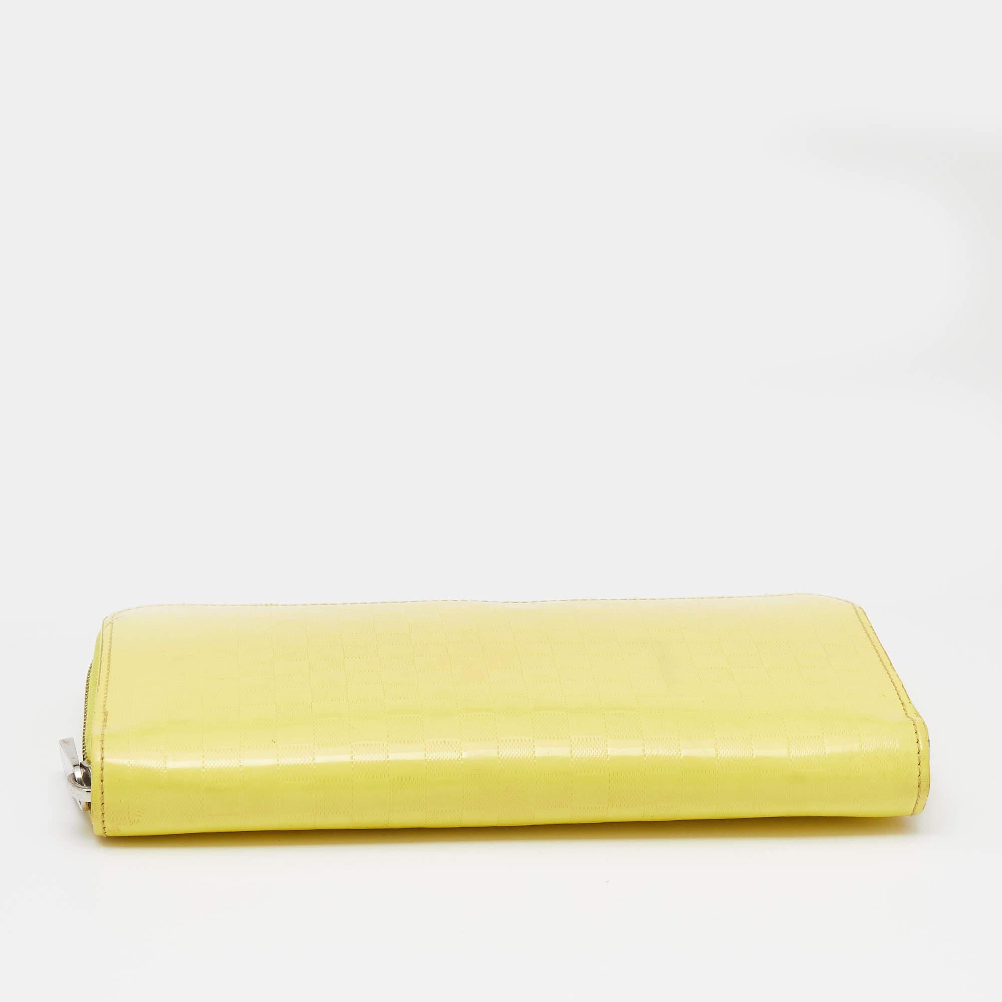 Louis Vuitton Yellow Damier Facette Zippy Wallet 2