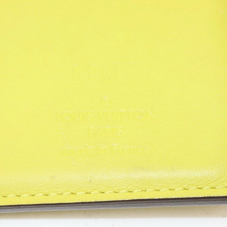 Louis Vuitton Yellow Damier Infini Leather Portefeuille Brazza Long Wallet  For Sale at 1stDibs