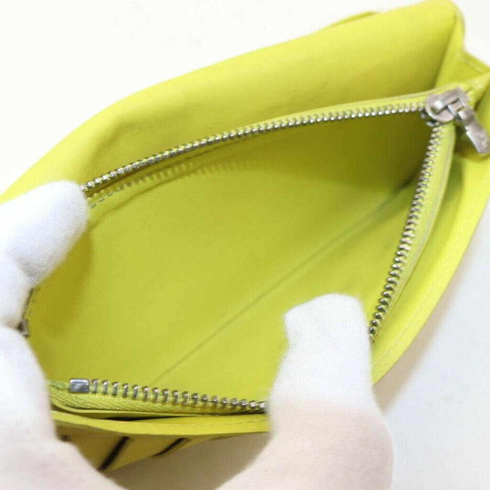 Women's Louis Vuitton Yellow Damier Infini Leather Brazza Long Flap Wallet  863366 For Sale