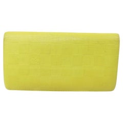 Auth Louis Vuitton Yellow Damier Infini Toiletry Pouch GM Trousse Toilette