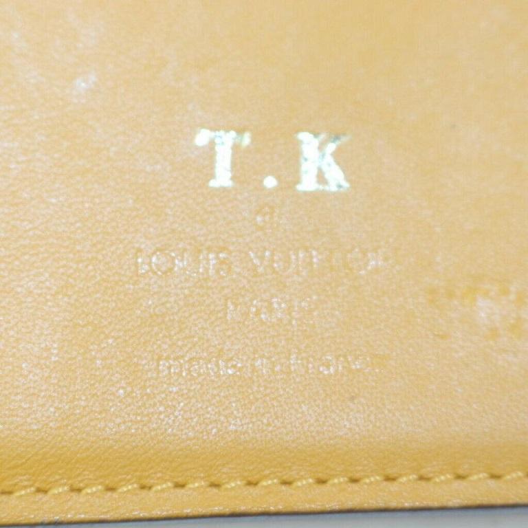 De las mujeres Cartera Larga Louis Vuitton de Piel Damier Infini Amarillo Portefeuille Brazza