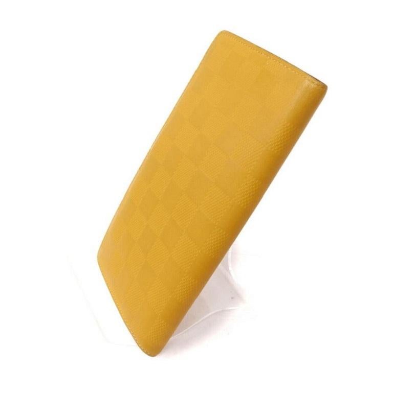 Louis Vuitton Yellow Damier Infini Small Wallet Leather Pony-style calfskin  ref.256579 - Joli Closet