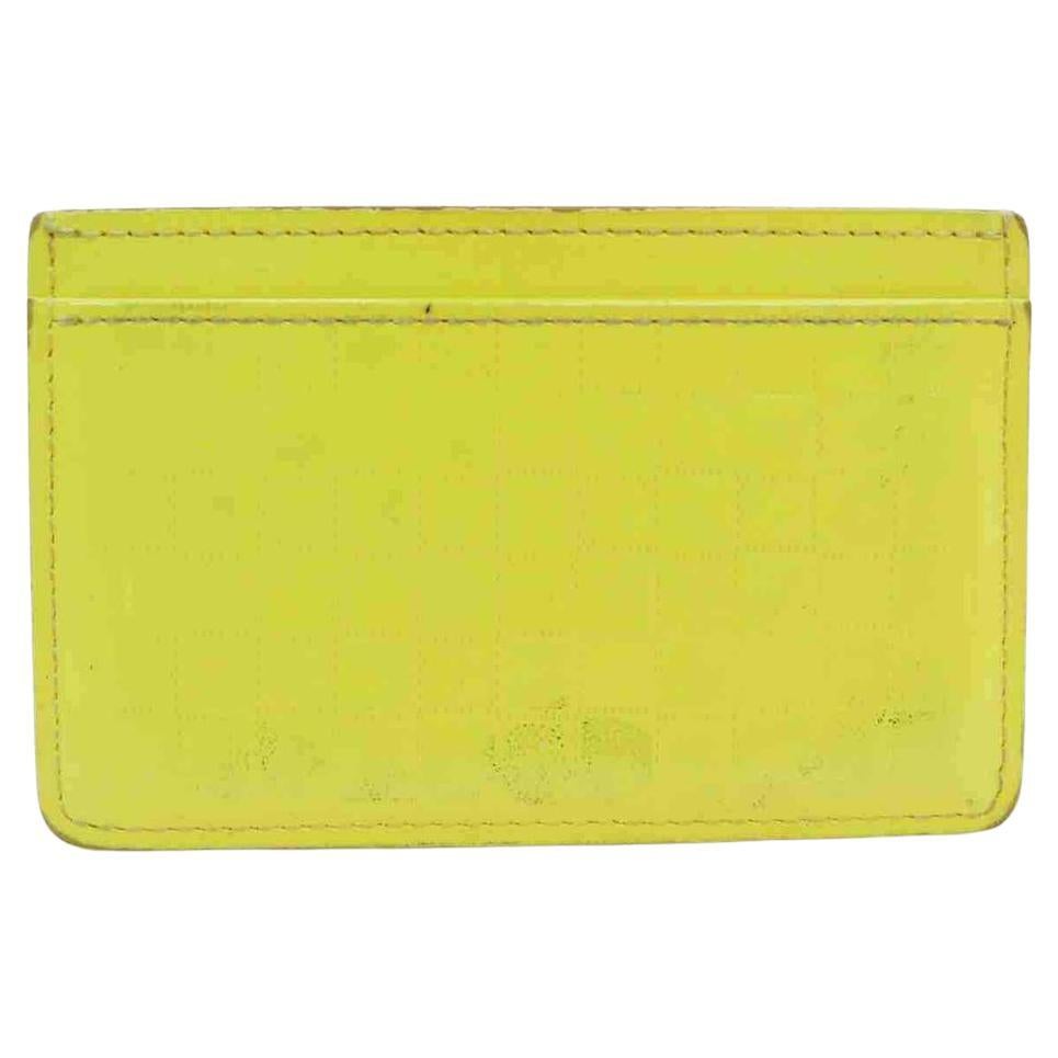 Louis Vuitton Yellow Damier Infini Porte Cartes Simple Card Case Wallet 860508 