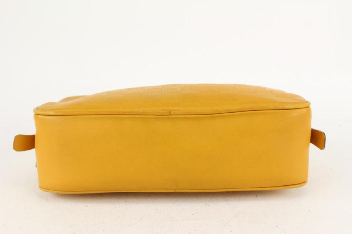 Louis Vuitton pochette de toilette jaune à motif damier Infini GM Trousse 819lv74  en vente 6