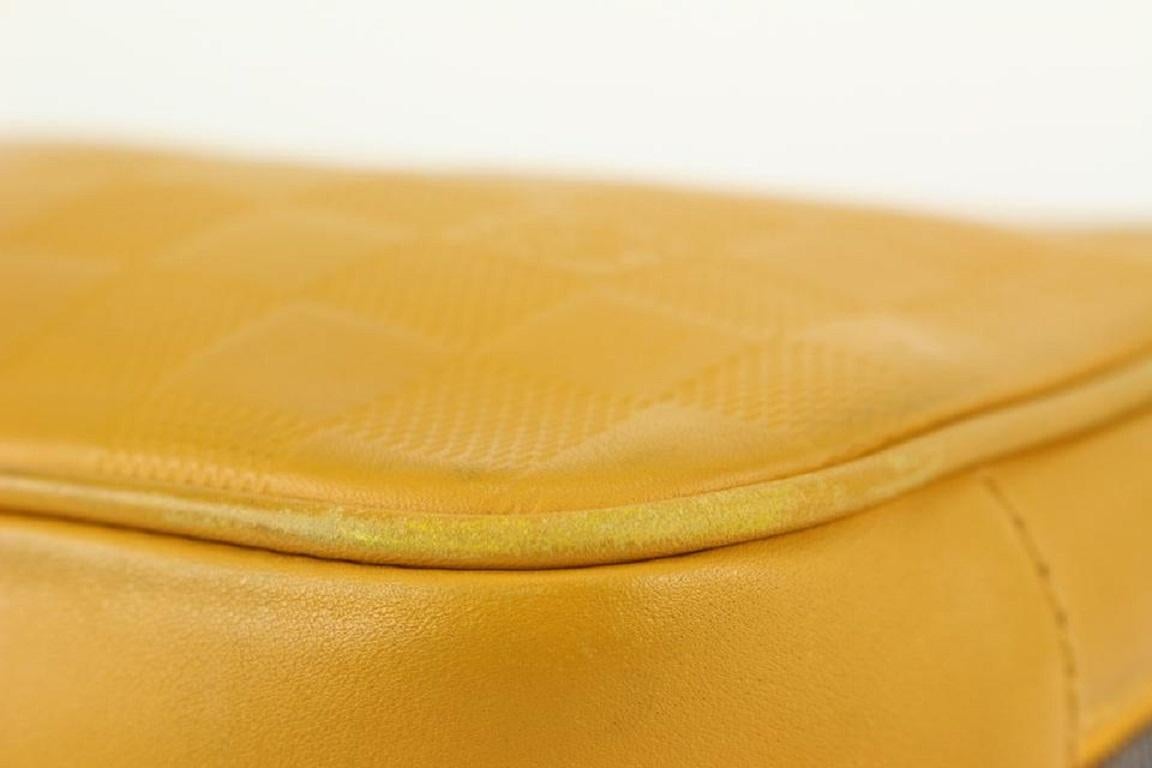 Louis Vuitton pochette de toilette jaune à motif damier Infini GM Trousse 819lv74  en vente 7