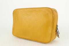 Louis Vuitton Yellow Damier Infini Toiletry Pouch GM Trousse Toilette 819lv74