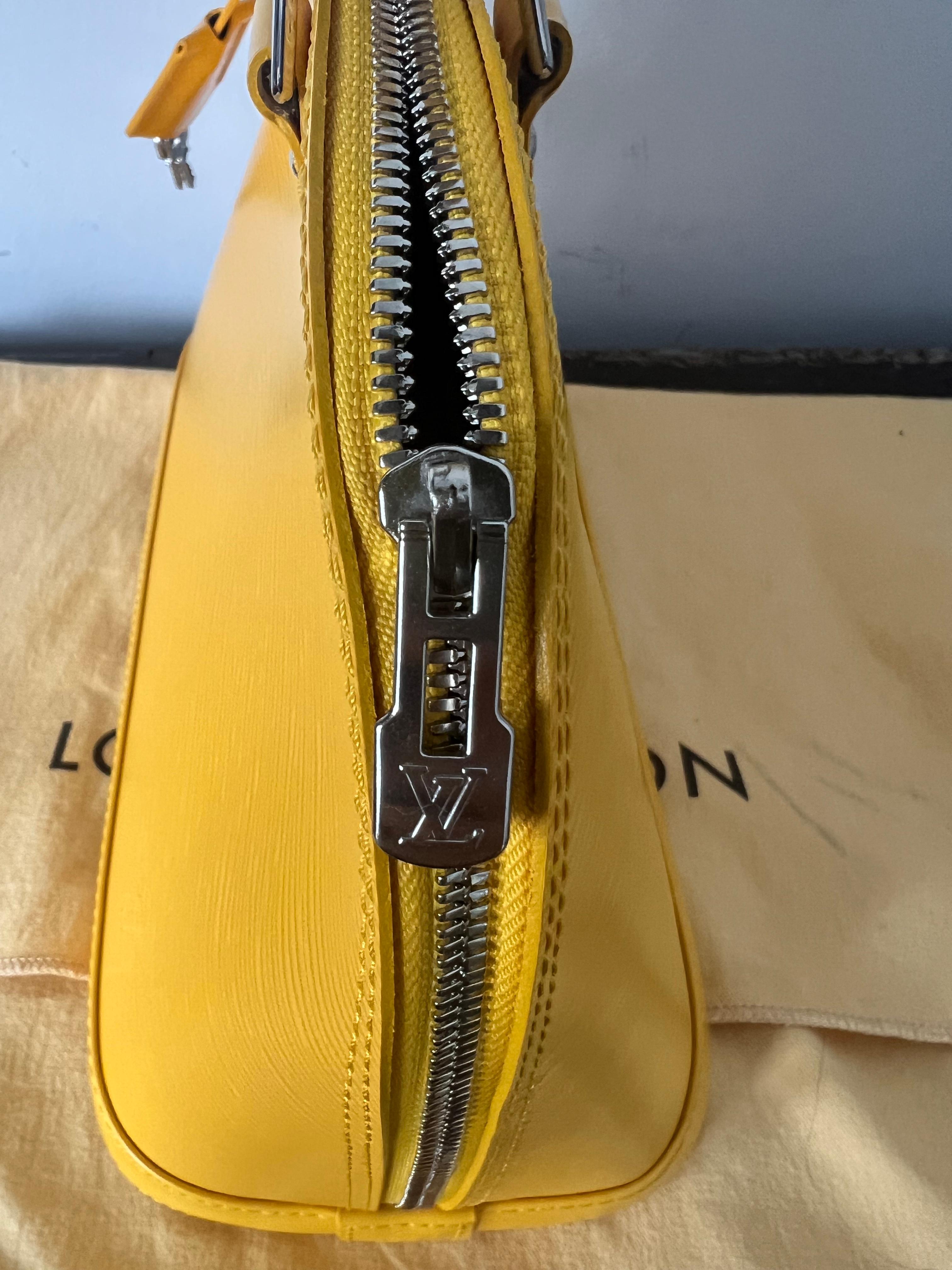 Louis Vuitton Yellow Epi Alma PM  3