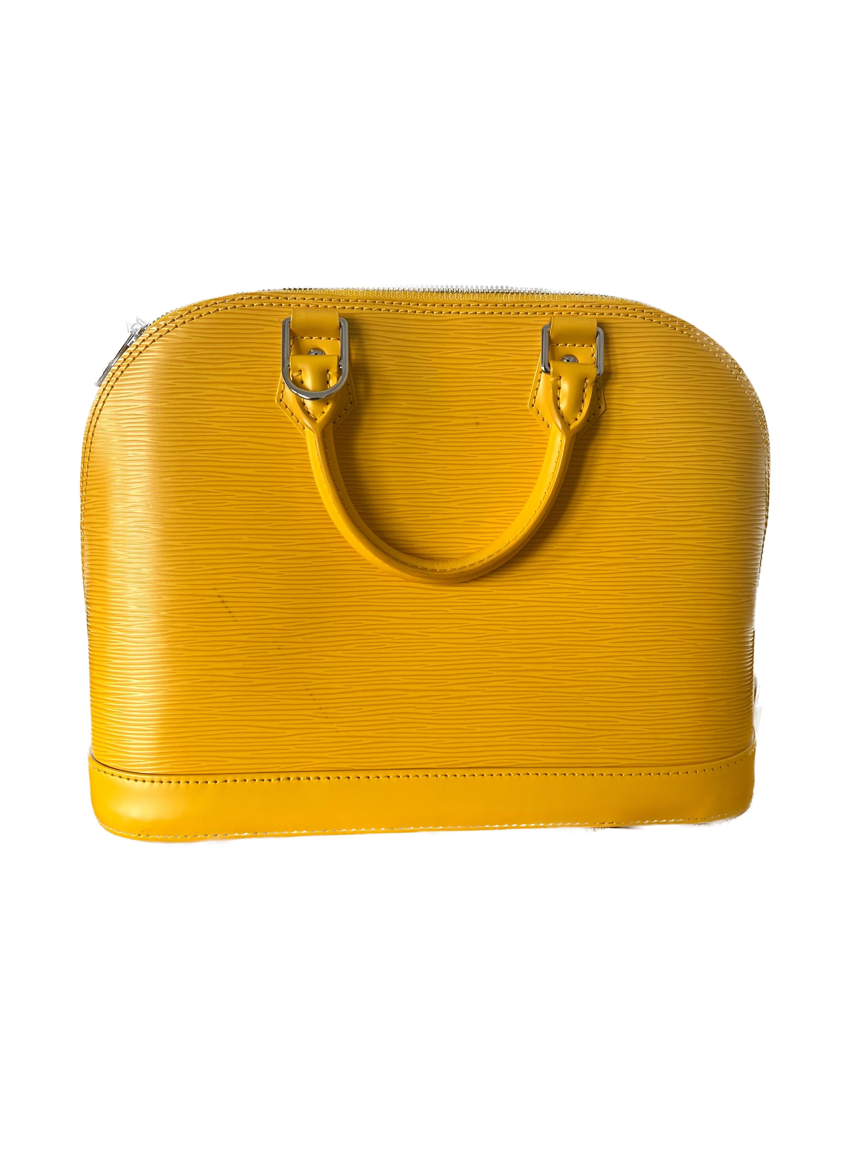 Louis Vuitton Yellow Epi Alma PM  4